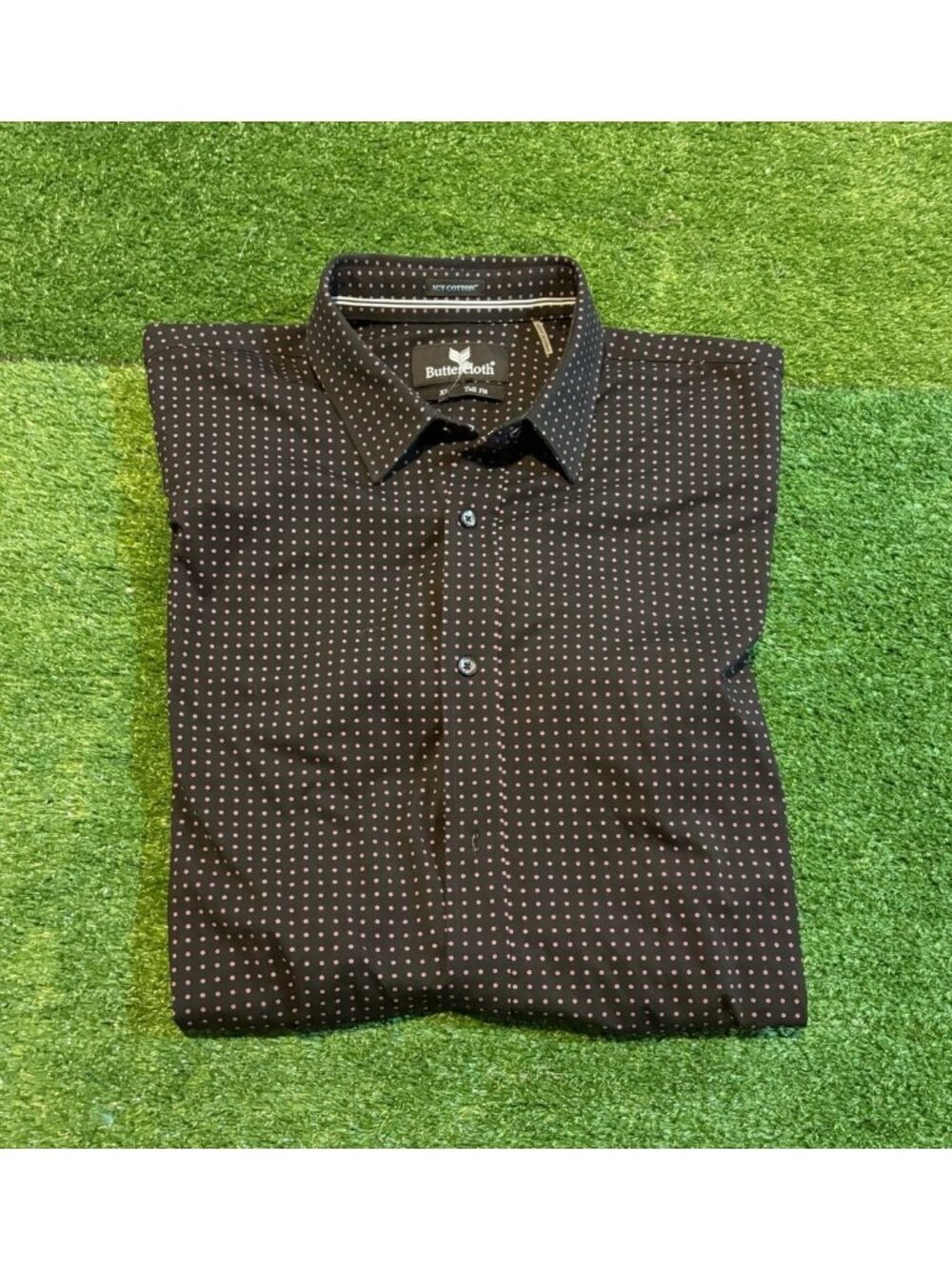 Buttercloth shirt mens XL black icy cotton tall lightweight breathable stretch